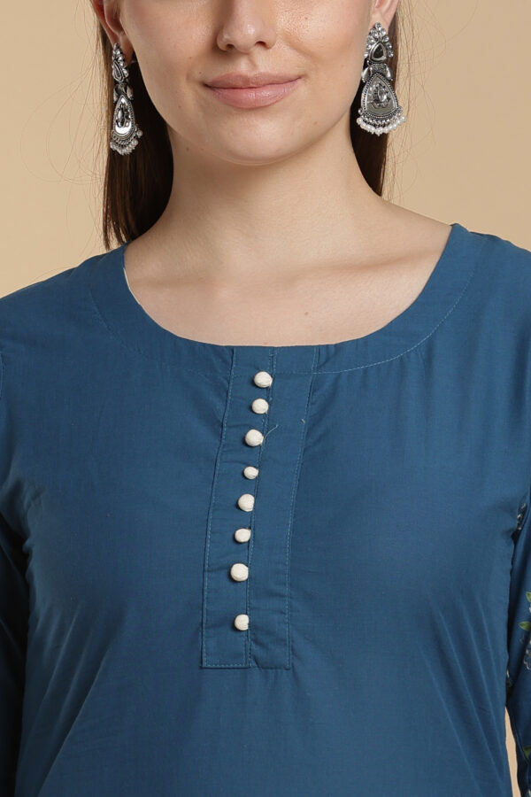 Azure Mini Leaf Kurti