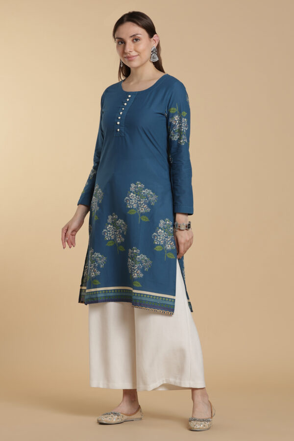 Azure Mini Leaf Kurti