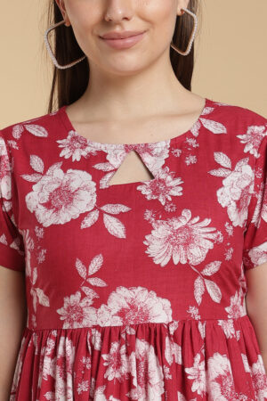 Ruby Breeze Cotton Gown