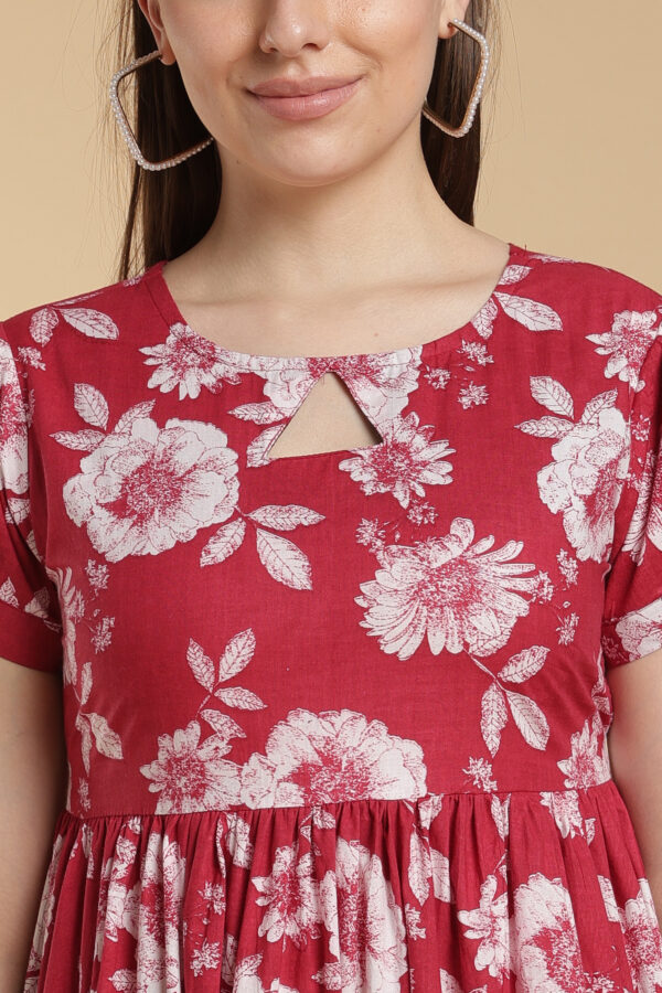 Ruby Breeze Cotton Gown