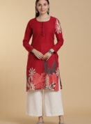 Crimson Leaf Kurti