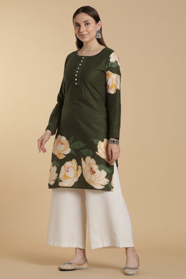 Emerald Bloom Kurti