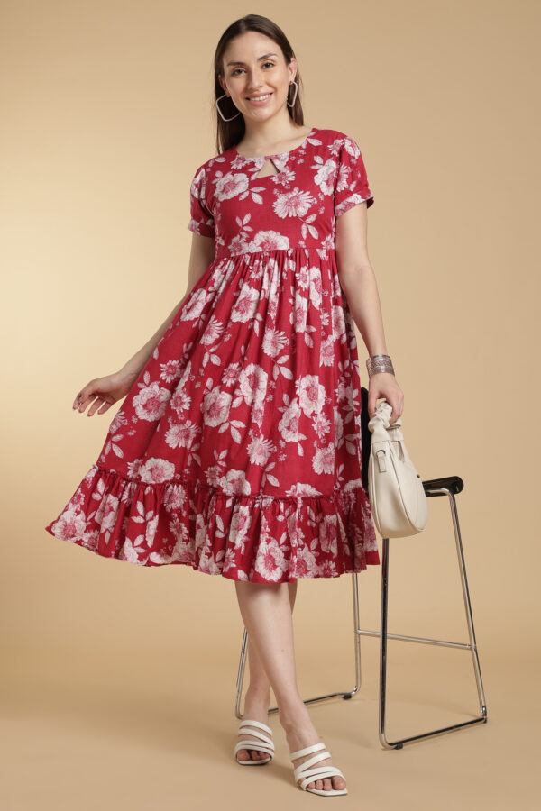 Ruby Breeze Cotton Gown