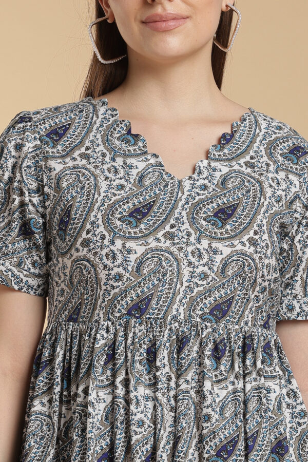 Cotton Cloud V-Neck Gown