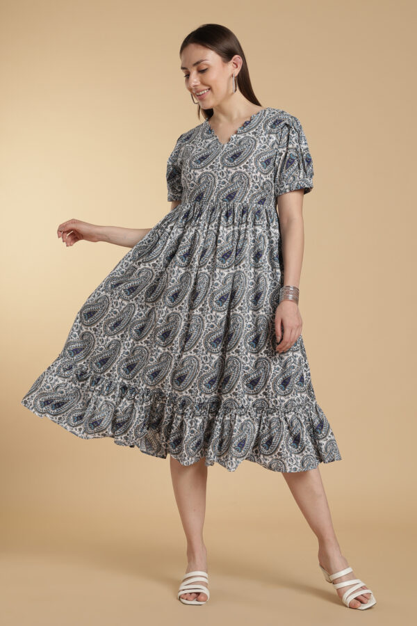 Cotton Cloud V-Neck Gown