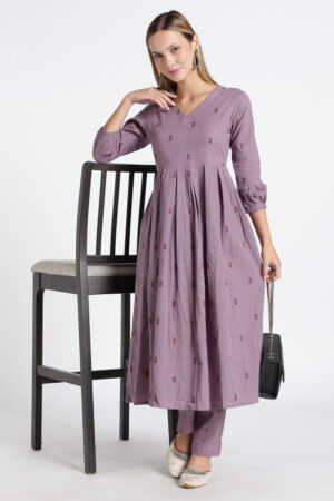 Flared Anarkali -Lavender