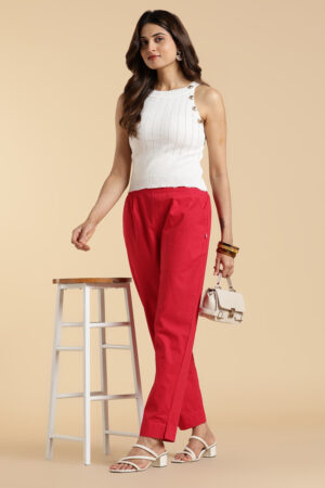Cotton Comfort Pants – Red