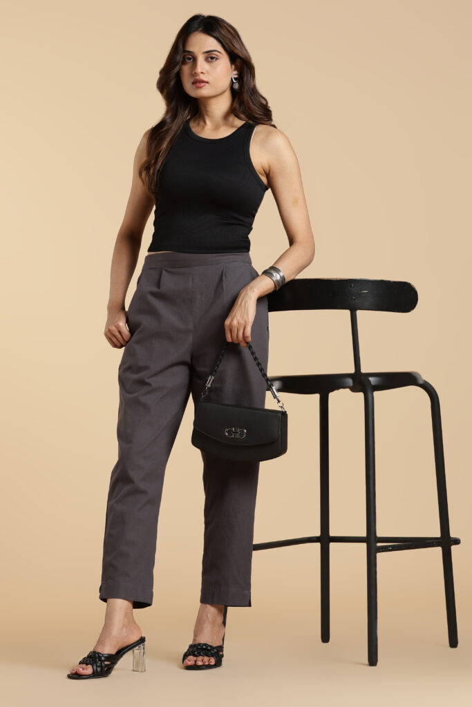 Cotton Comfort Pants – Grey - Girly Colo...