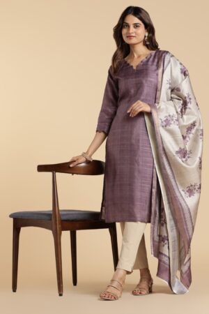 Lavender - Premium Tussar Silk