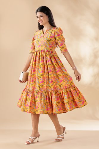 Girly Colours handloom pocham Gown 16